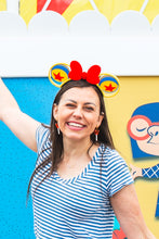 Load image into Gallery viewer, Yellow Ball Fest Interchangeable Ear, Bow, and Headband Bundle