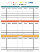 Load image into Gallery viewer, Summer Planner and Organizer