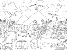 Load image into Gallery viewer, Dinosaur Coloring Mat